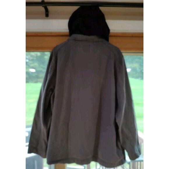 Women's REBEL & SOUL New York Patch Dark Gray Full Zip/Button Jacket Sz XXL - Picture 9 of 11